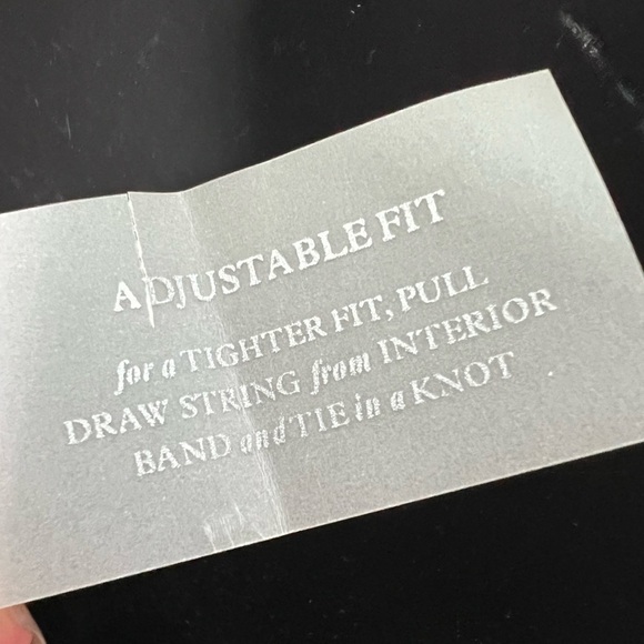 Vince Camuto Black Wide Brim Adjustable One Size Lightweight‎ Airy Cloth Hat - Picture 5 of 10